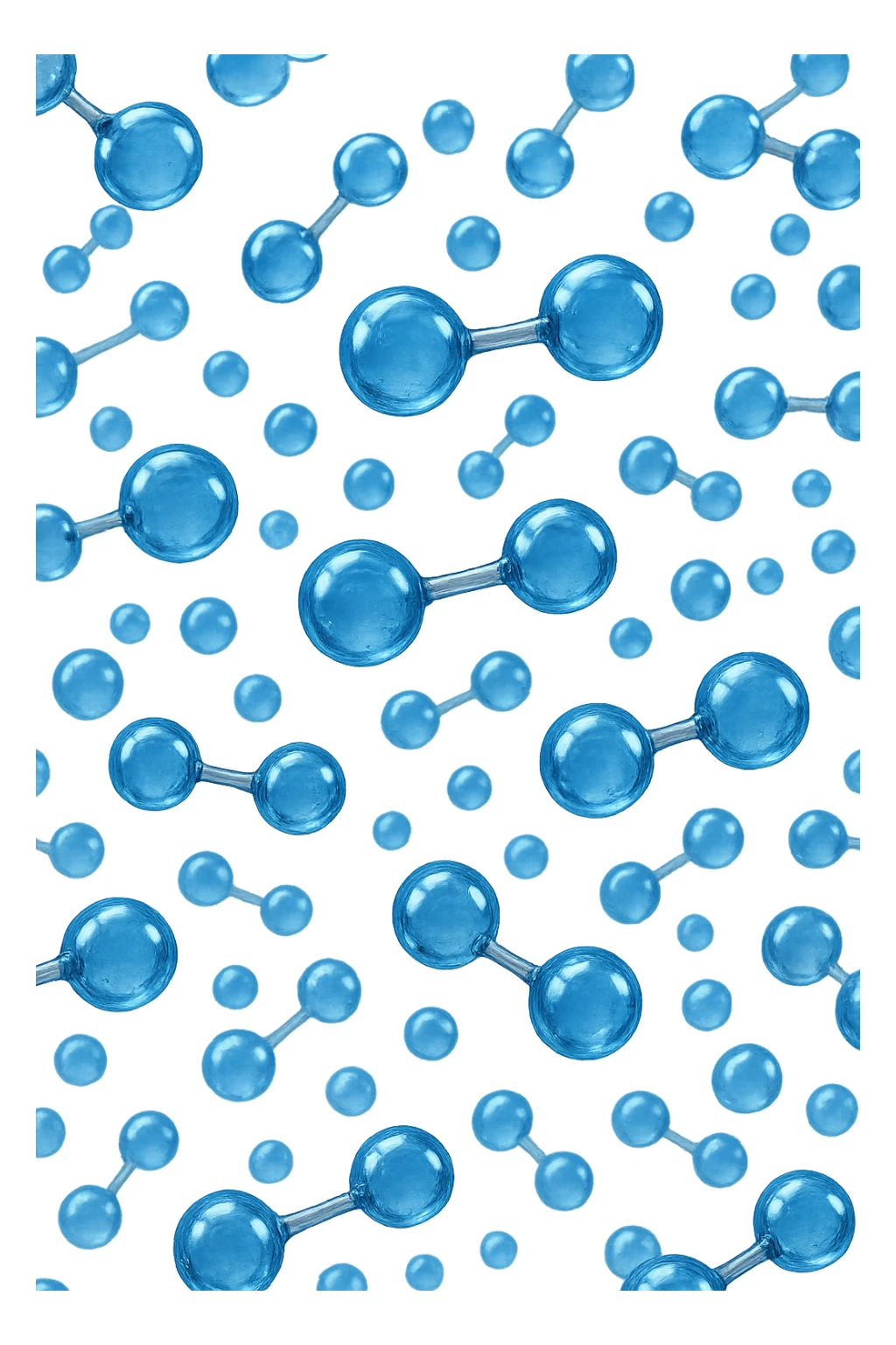 molecole di ossigeno che volano realistiche tante sticker