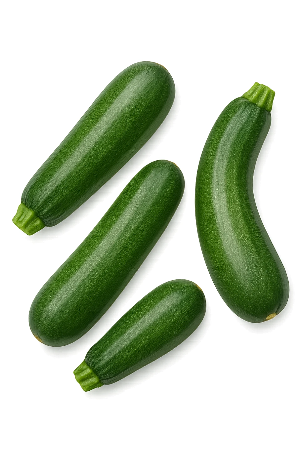 zucchine vista dall'alto, iperrealistiche 4k sticker