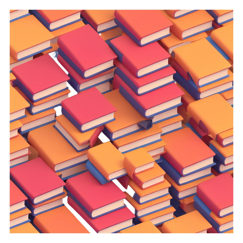 a huge pile of books sticker