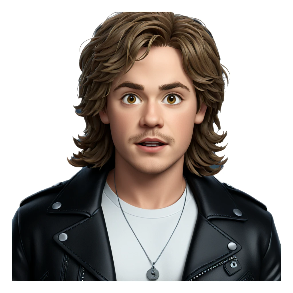 boy with leather jacket sticker