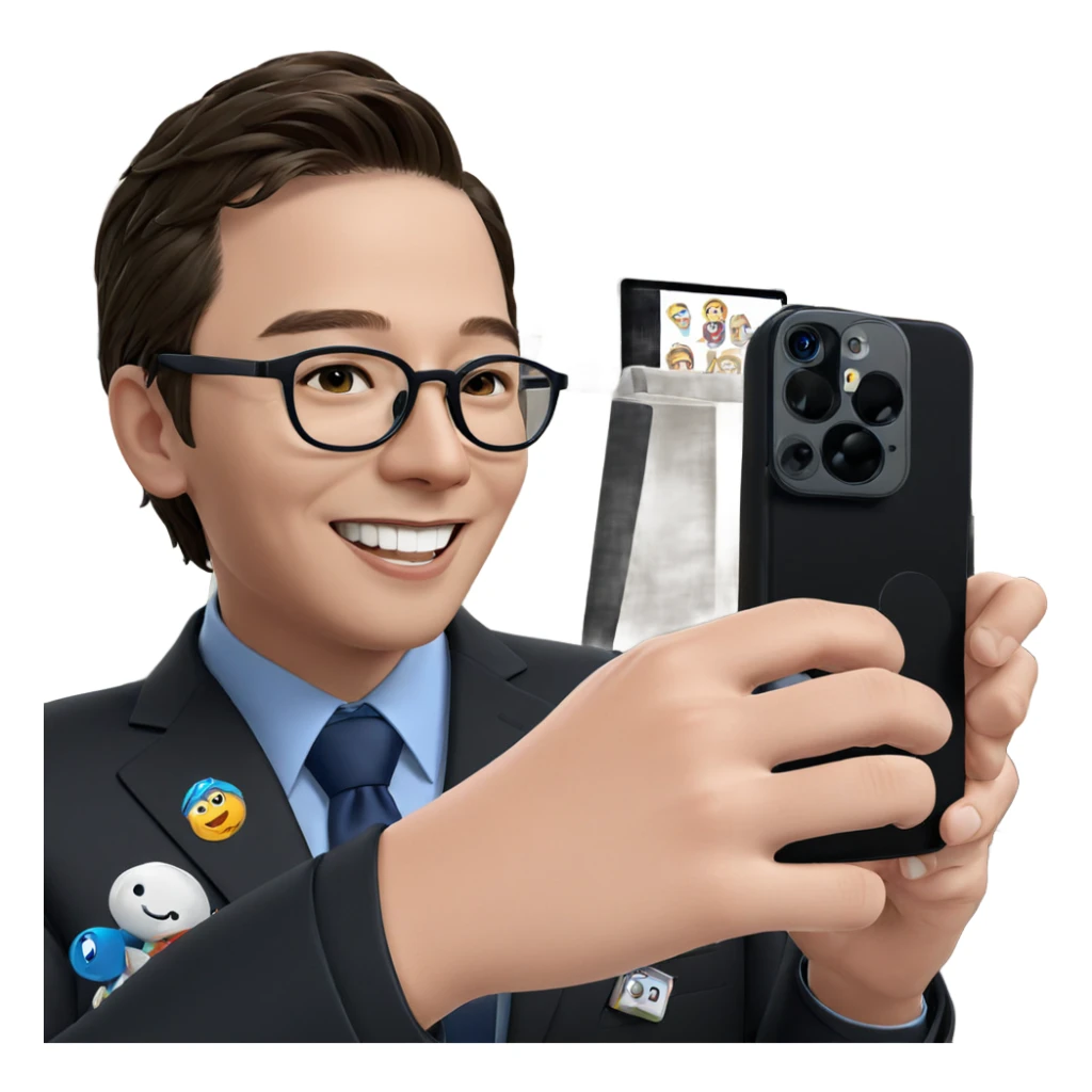 smartly dressed boy smiling sticker