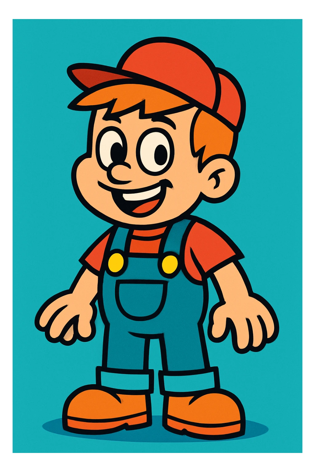 a character similar to the reference image, vibrant toon style, variation 3 sticker