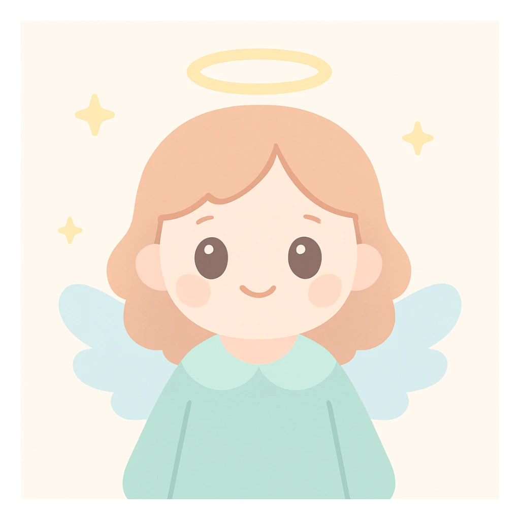 angel girl, big eyes, cute expression sticker