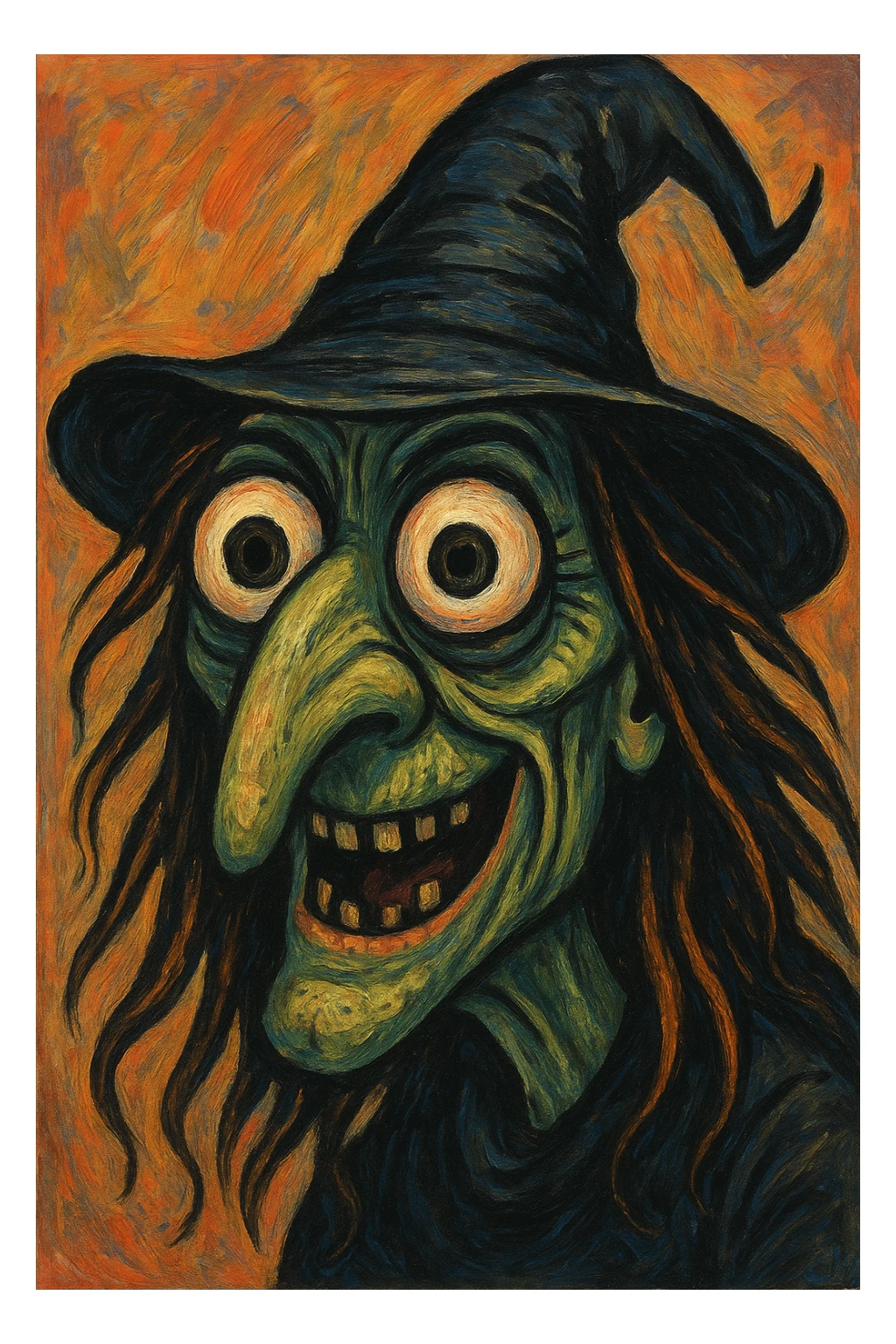 ugly witch with a big nose and big eyes, distinct style 7 sticker