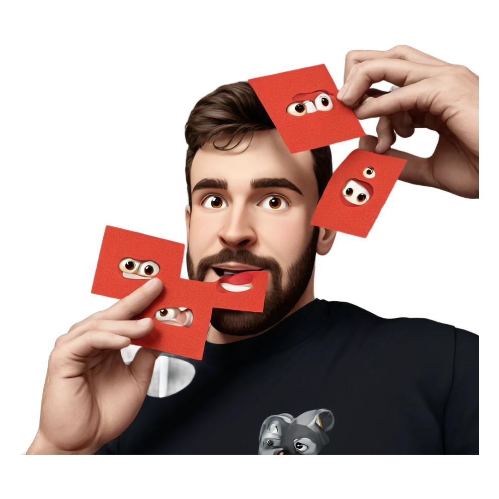 mature male portrait with beard sticker