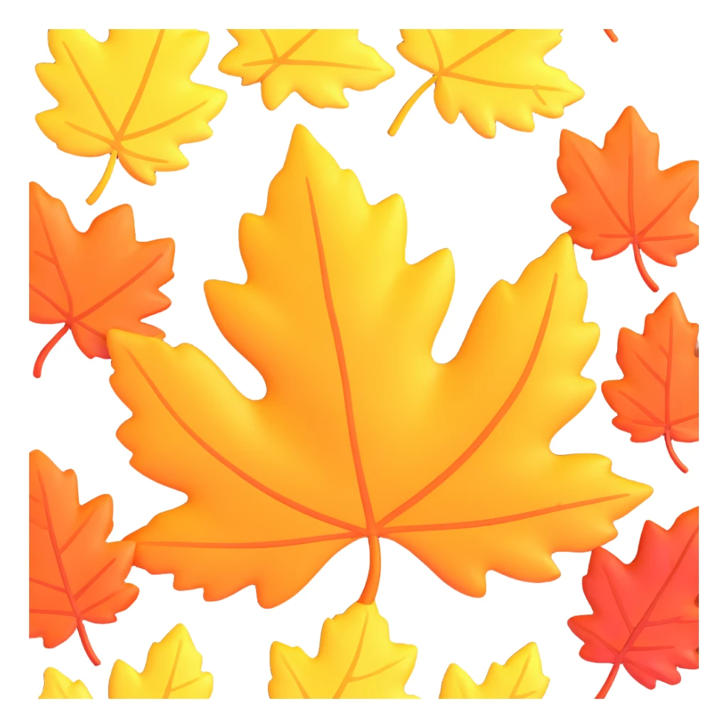 autumn leaf, fall leaf sticker