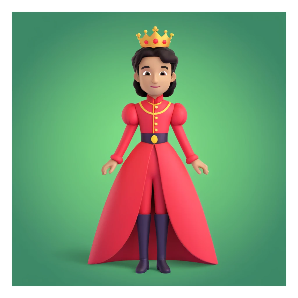 prince in red dress, royaqle background sticker