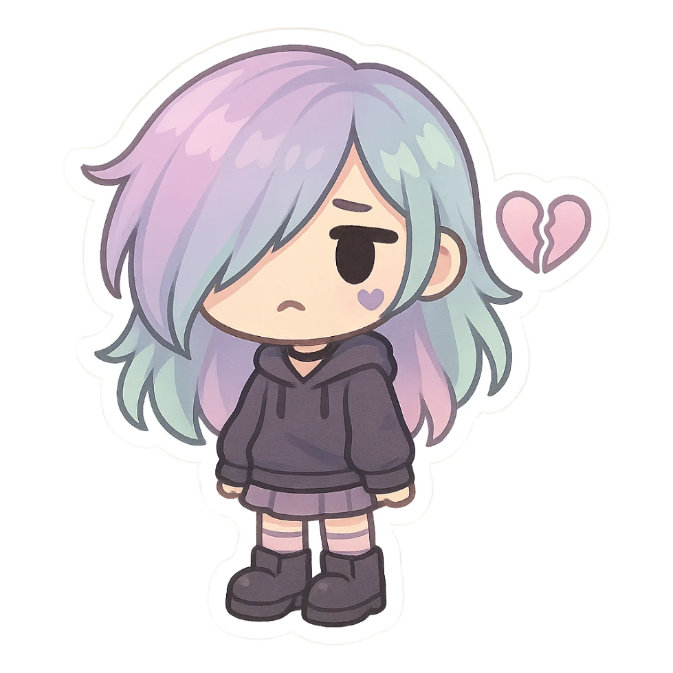 pastel emo object sticker