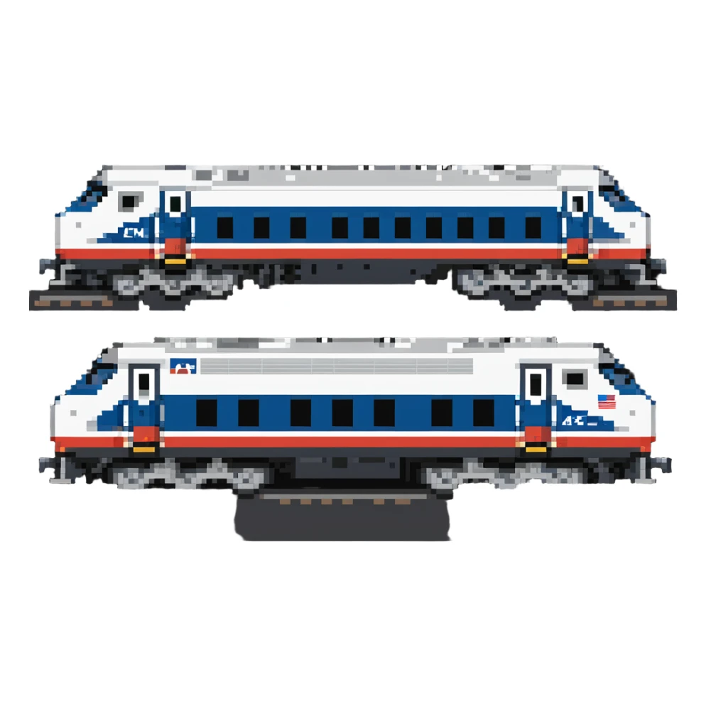 Amtrak ACS-64 electric locomotive, three-quarters view sticker
