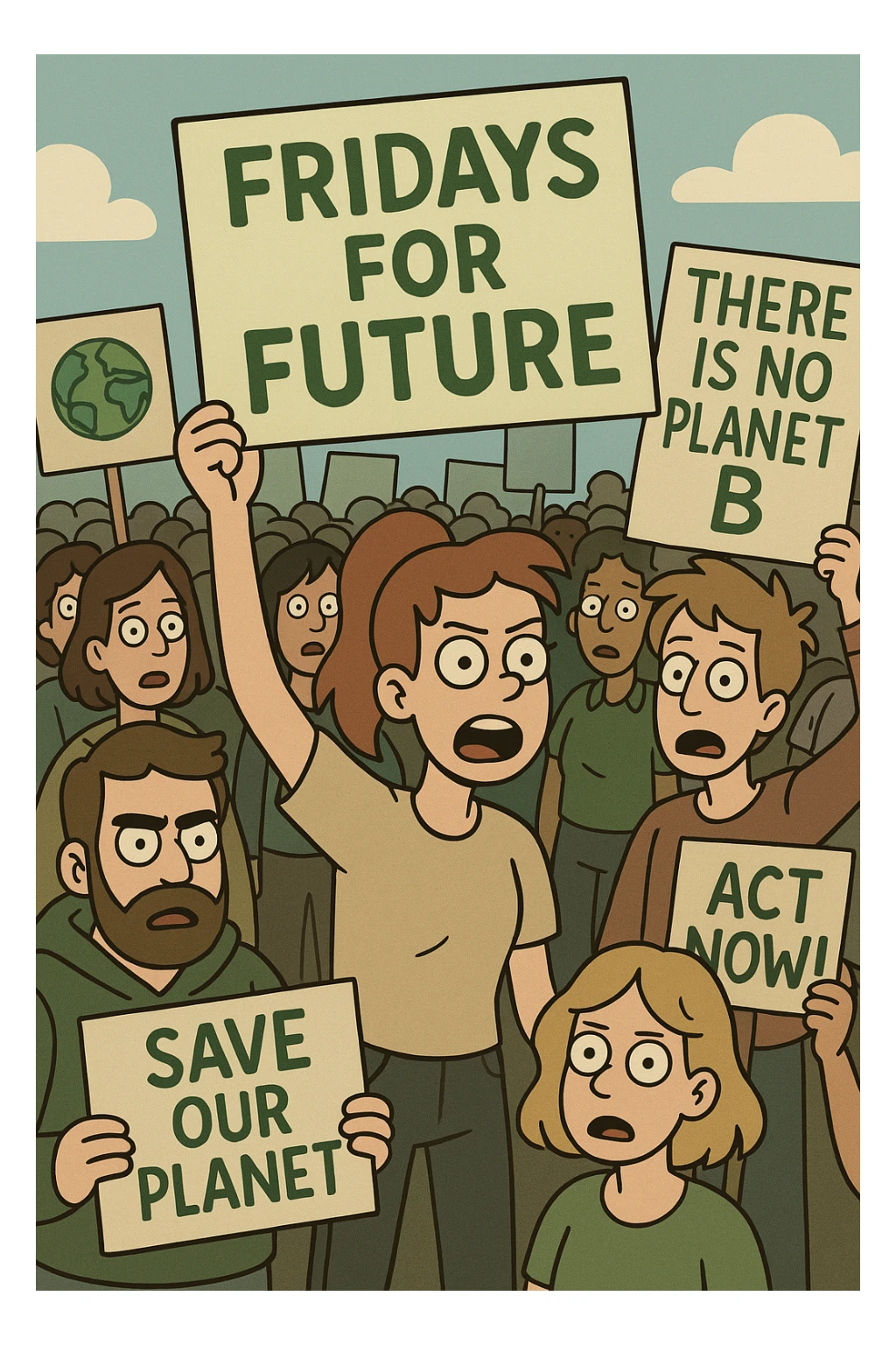  Fridays for Future the people lots of people   sticker