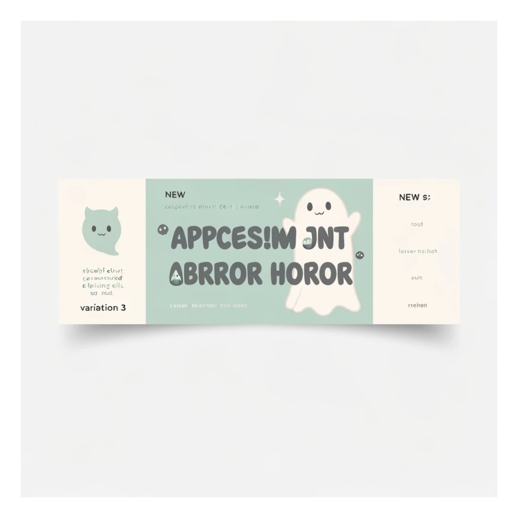 pastel horror banner, cute, expressive, minimal, new variation 3 sticker