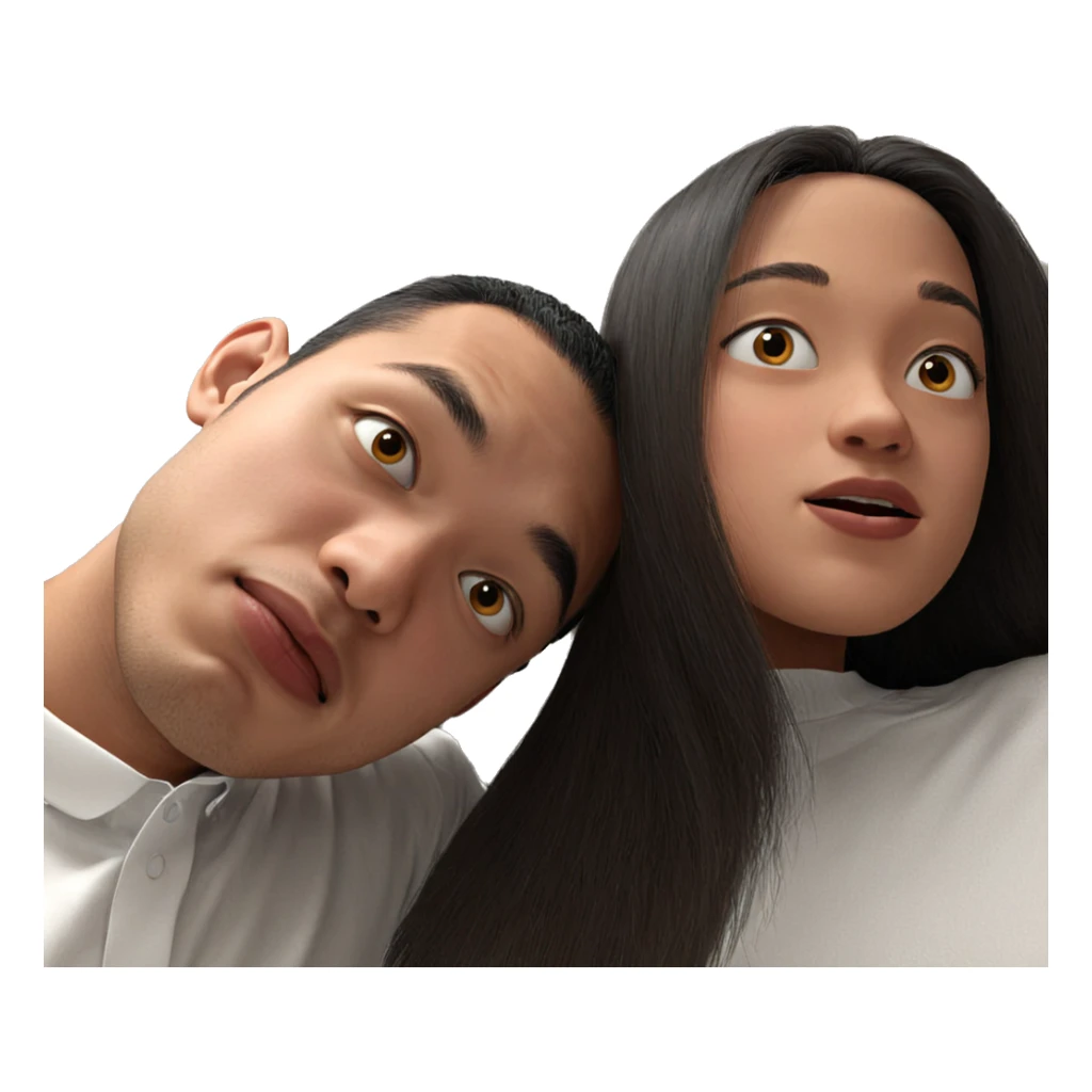 realistic portrait in white shirt sticker