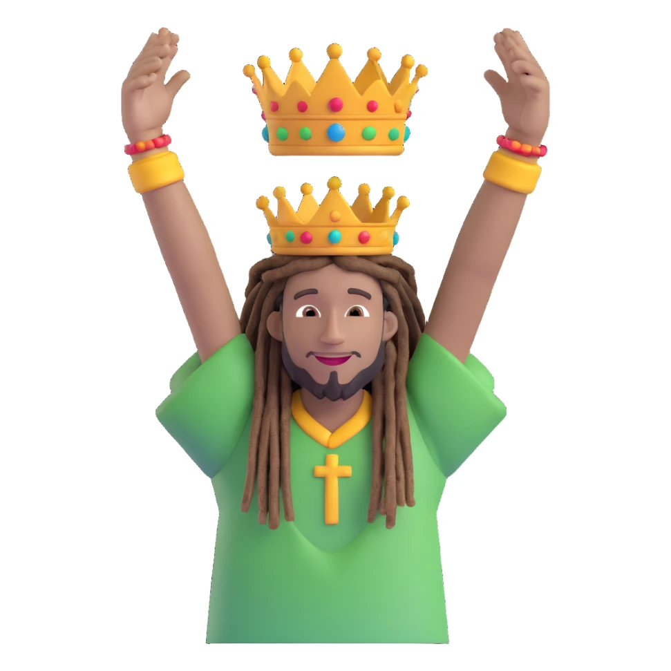 A rasta yard man bigging up di whole world 🌍🔥🤲🏾, reggae vibes 🎶, love and unity ✨💛💚❤️, every nation stand strong 🇯🇲🌐👑. sticker