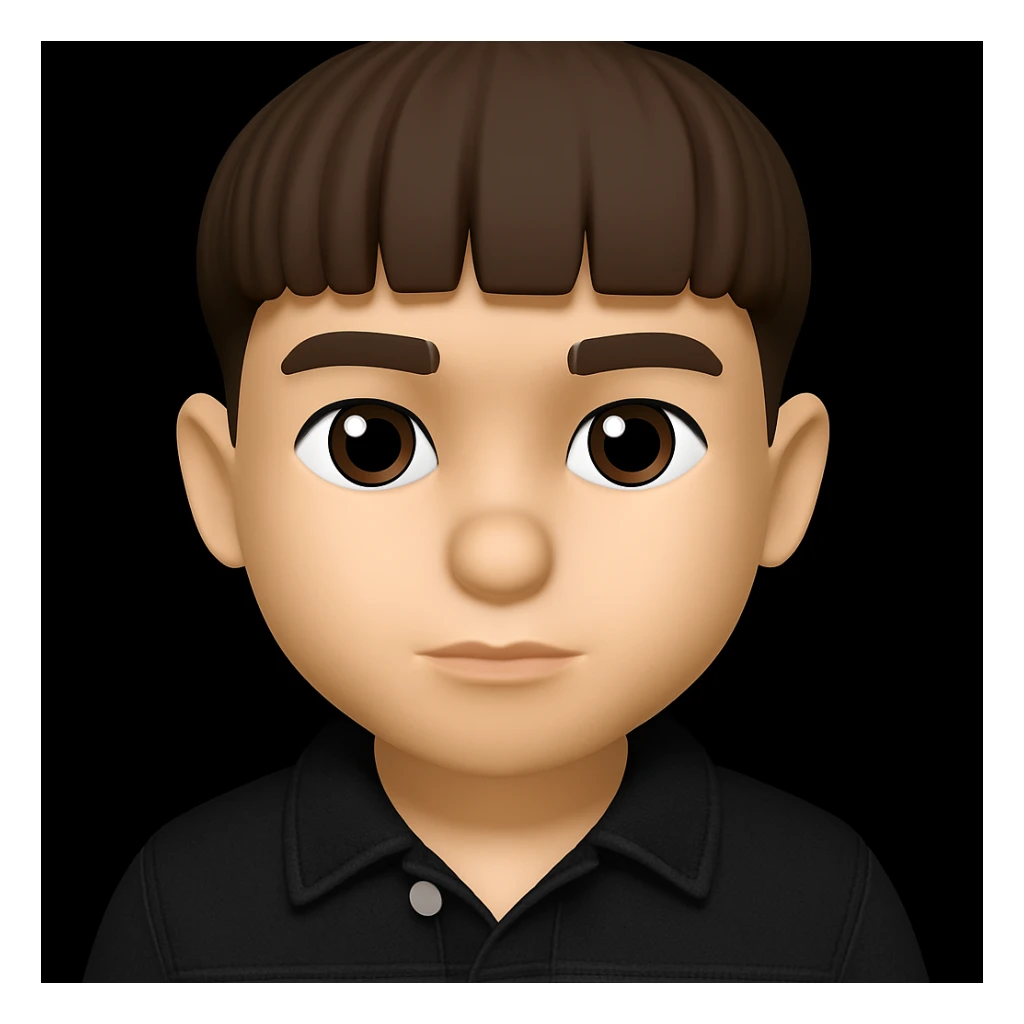 Change only the boy's outfit to a black denim jacket. Do not change the boy's face, hair, or any other features. Keep everything else exactly the same as the original image. sticker