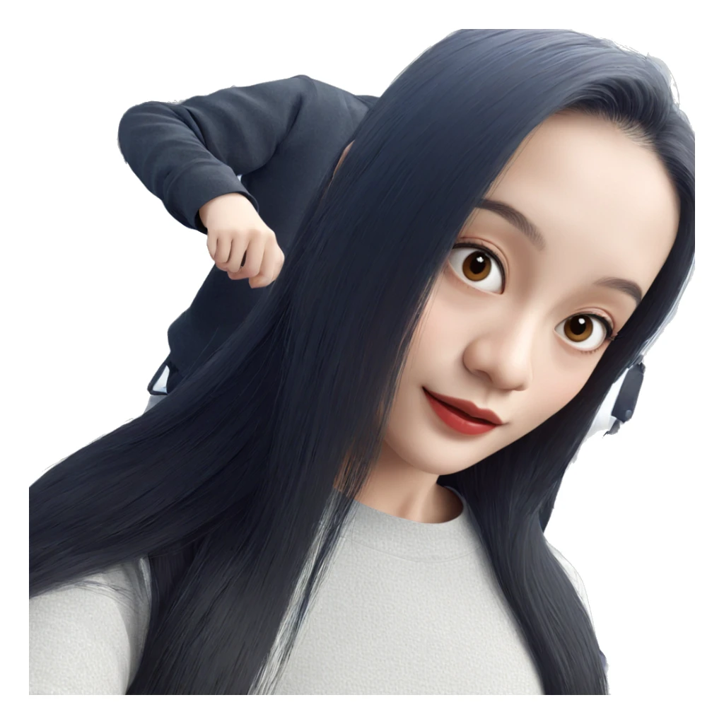 realistic portrait of girl sticker