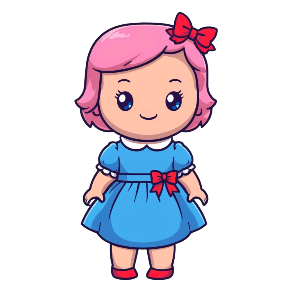 Poppy doll from Poppy Playtime sticker