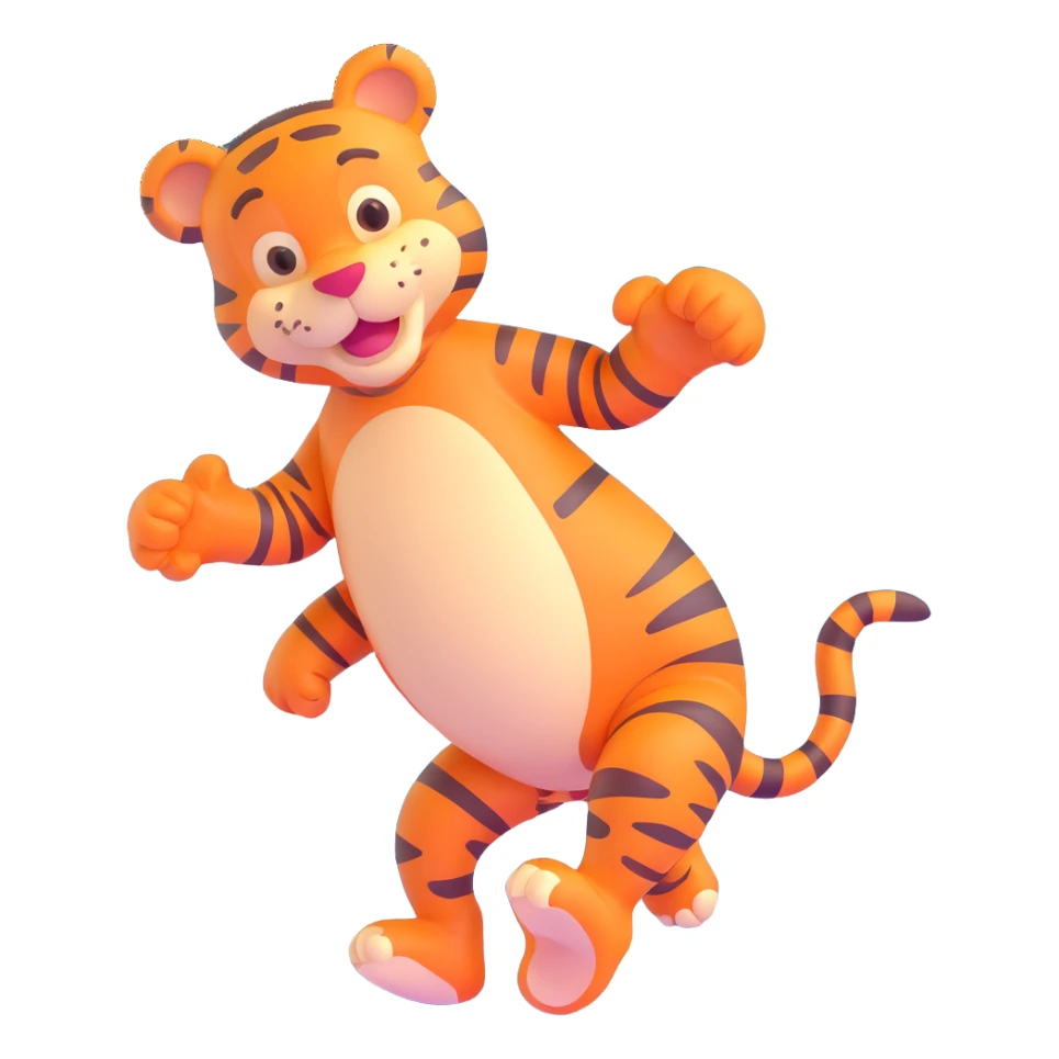 classic Tigger from Winnie the Pooh, cheerful and energetic sticker