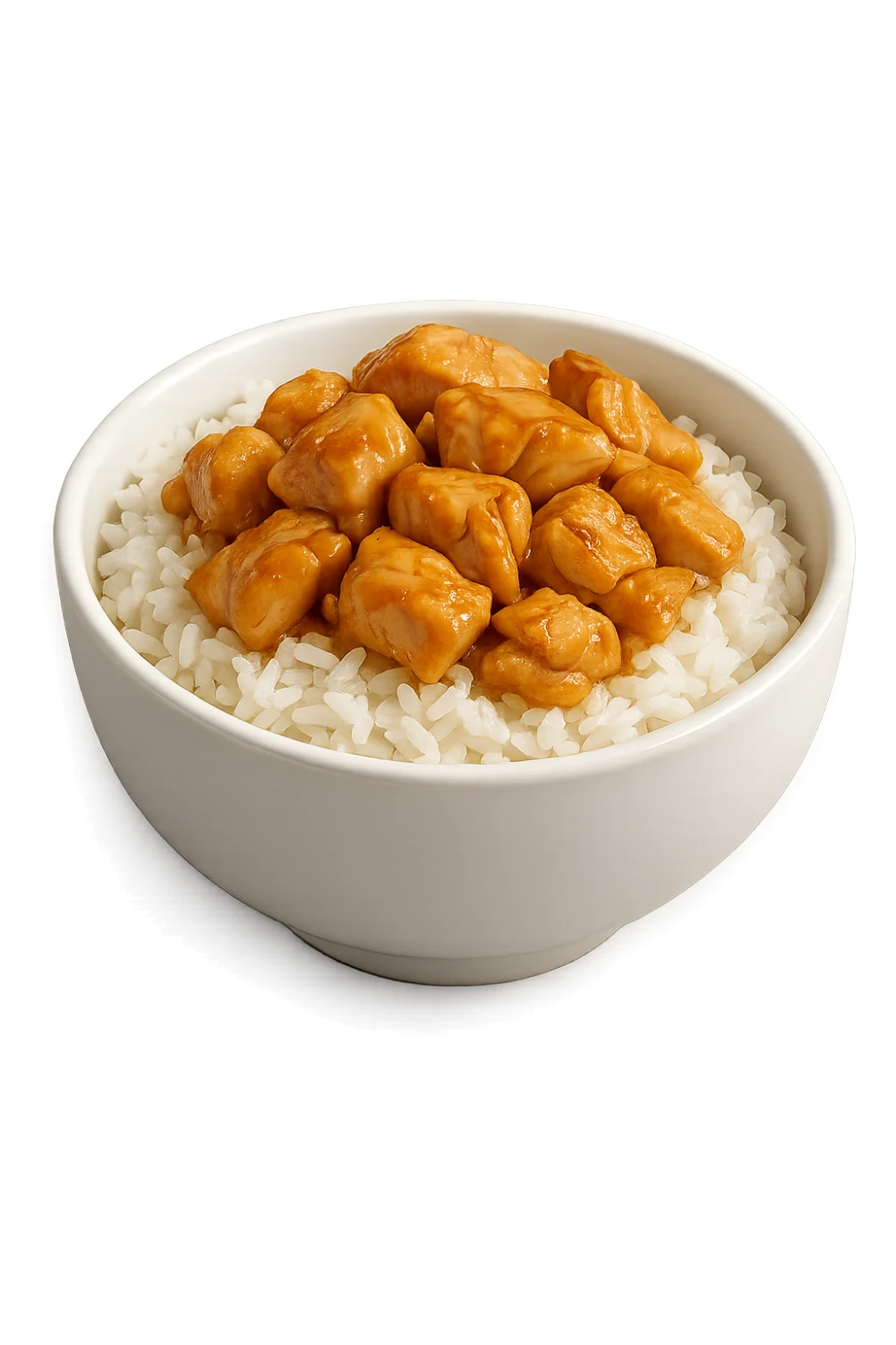 bowl bianca con riso e pollo sticker