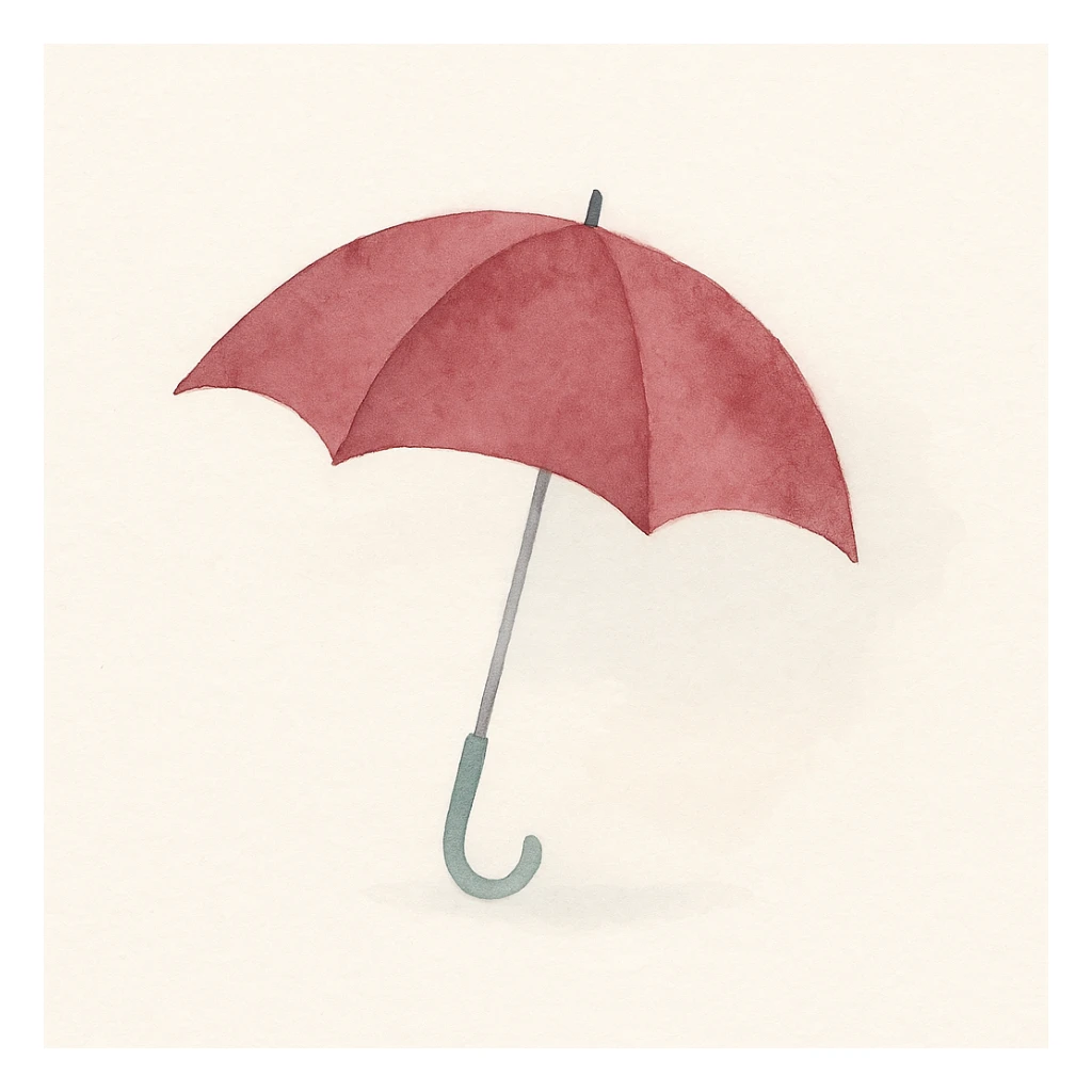burgundy umbrella sticker