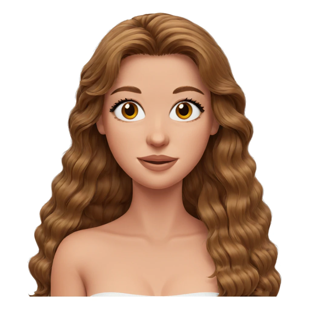 smiling girl with brown hair sticker