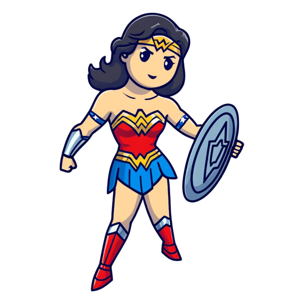 Wonder Woman superhero sticker