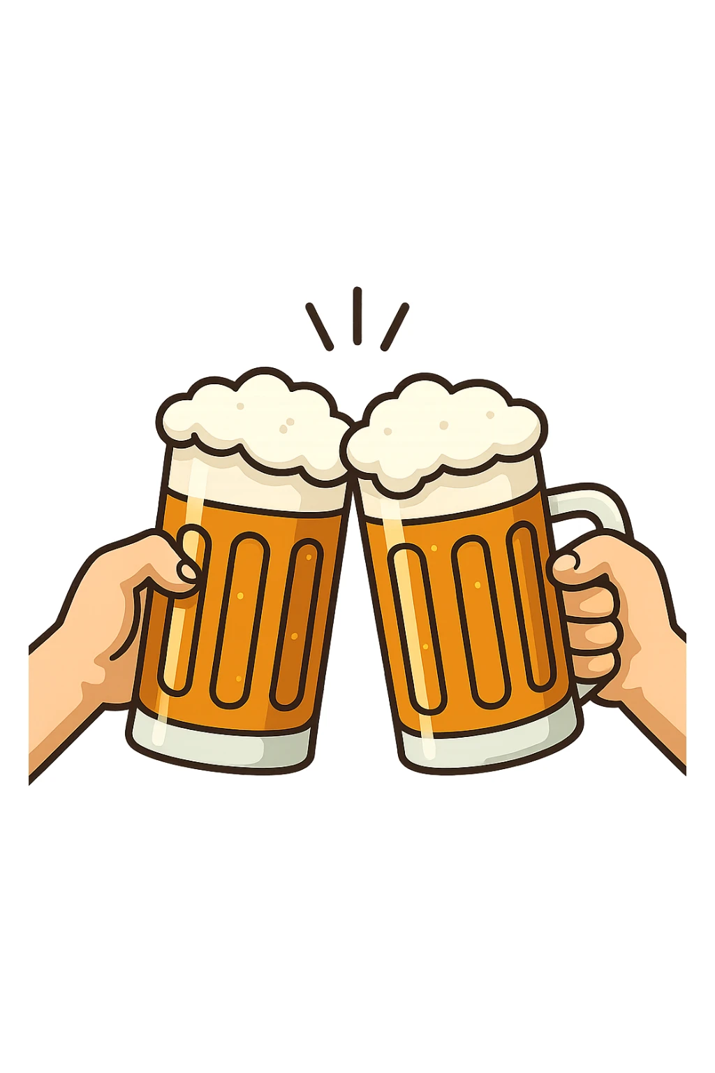 2 drink che fanno brindisi di birre sticker