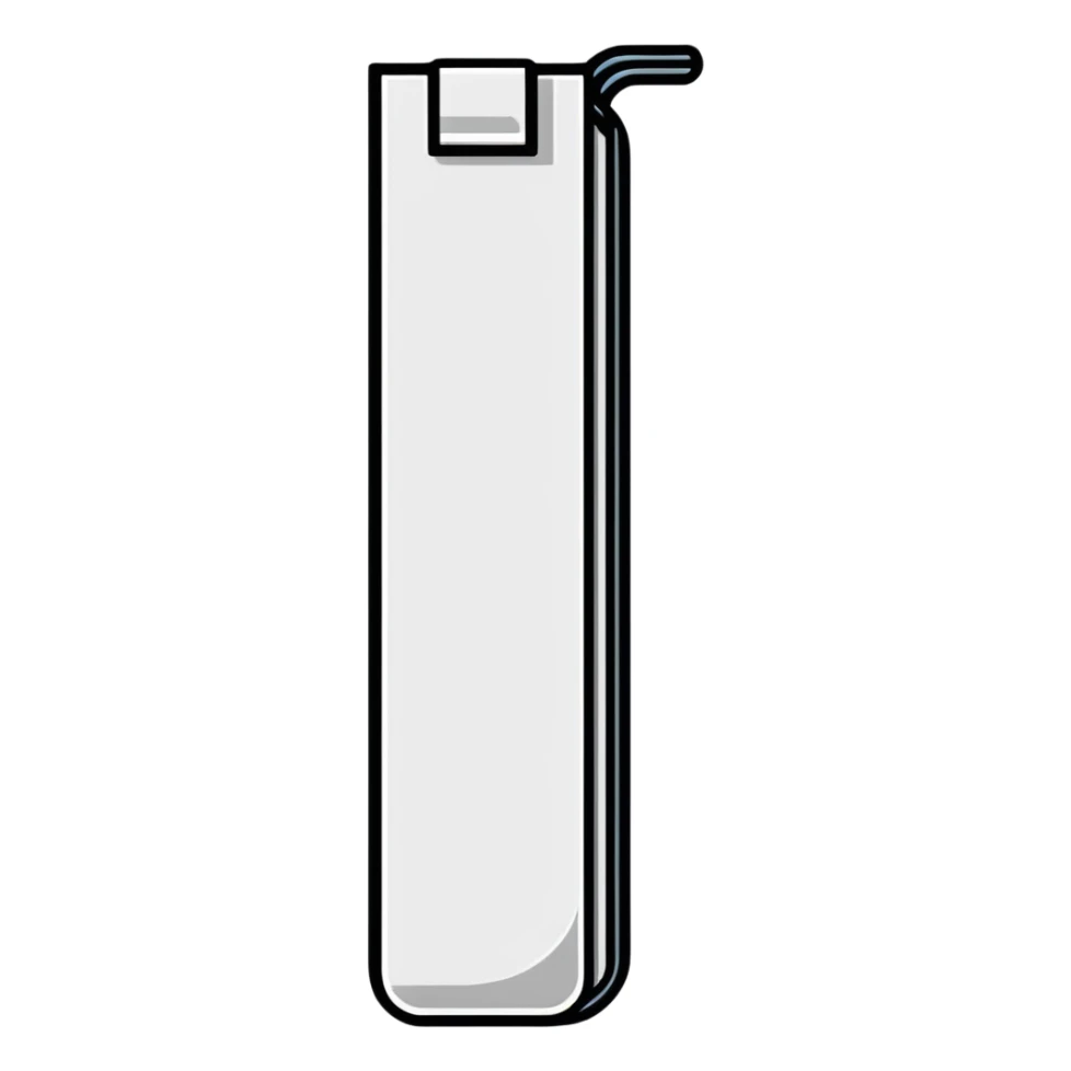 minimalistic bookmark icon with clean lines, simple and modern, high contrast sticker