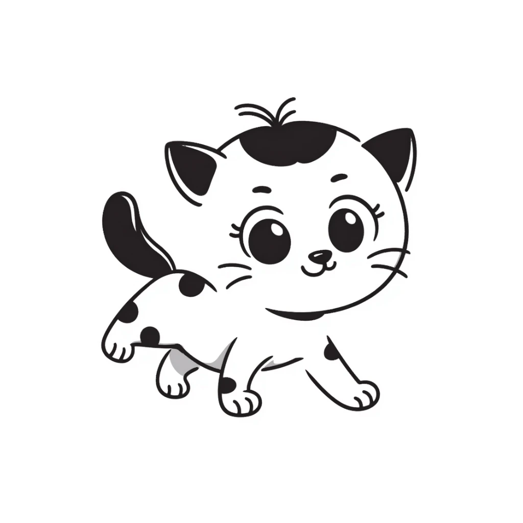 cute playful kitten with big expressive eyes sticker