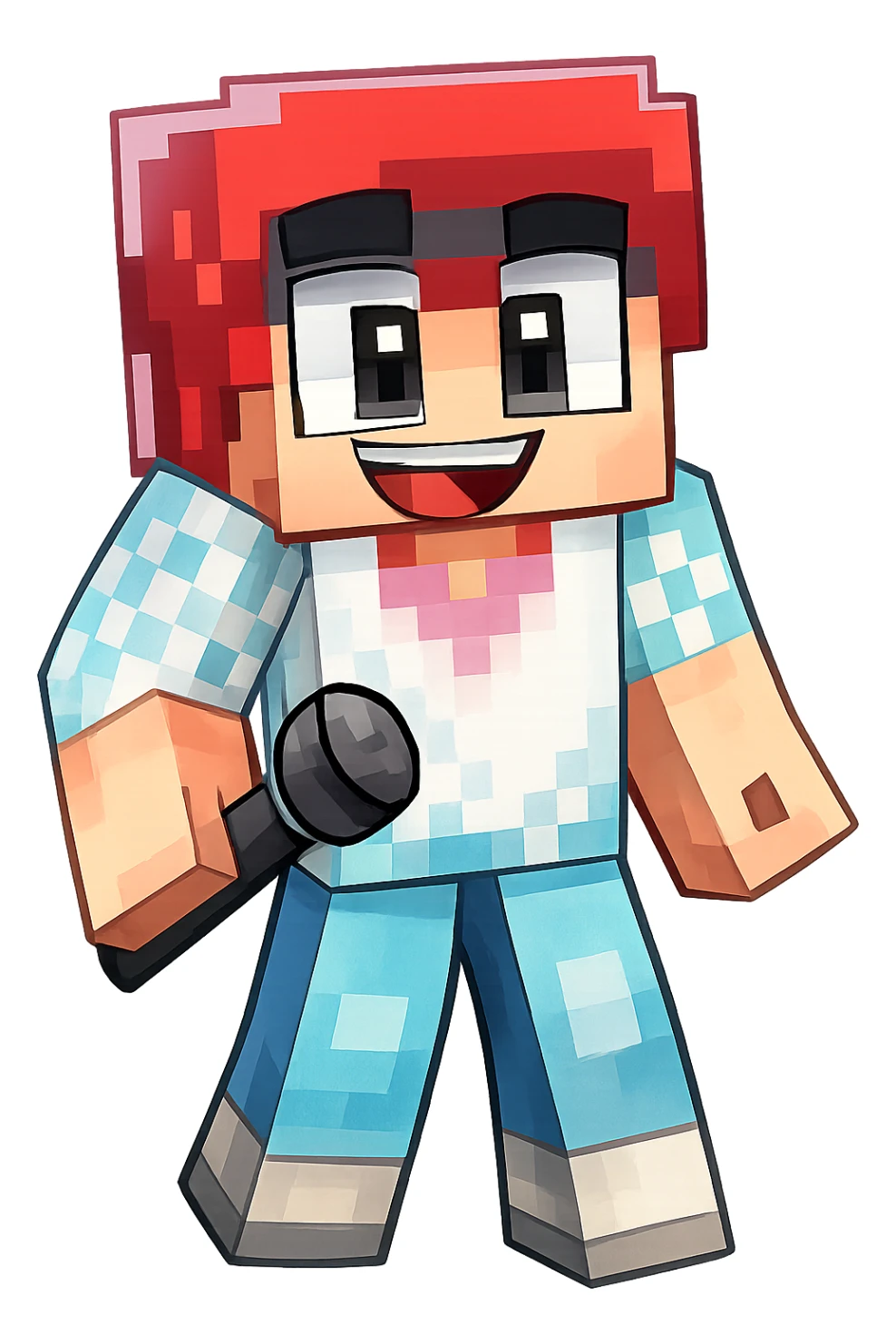 Extract every character from the picture. So i need total 5 images of the character including the clothes and accessories they are wearing, and place on a transparent background. Keep the original style and appearance exactly the same. and separately give me the each character picture

 sticker