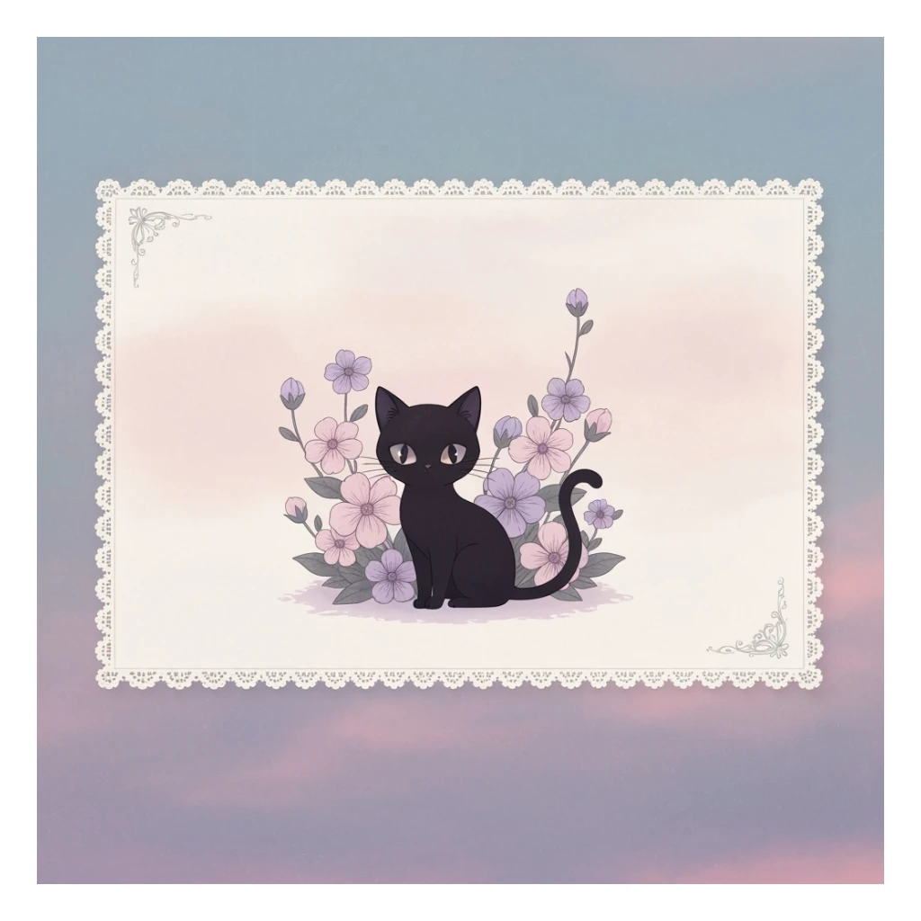 goth banner, cute, expressive, minimal, no text, variation 4 sticker