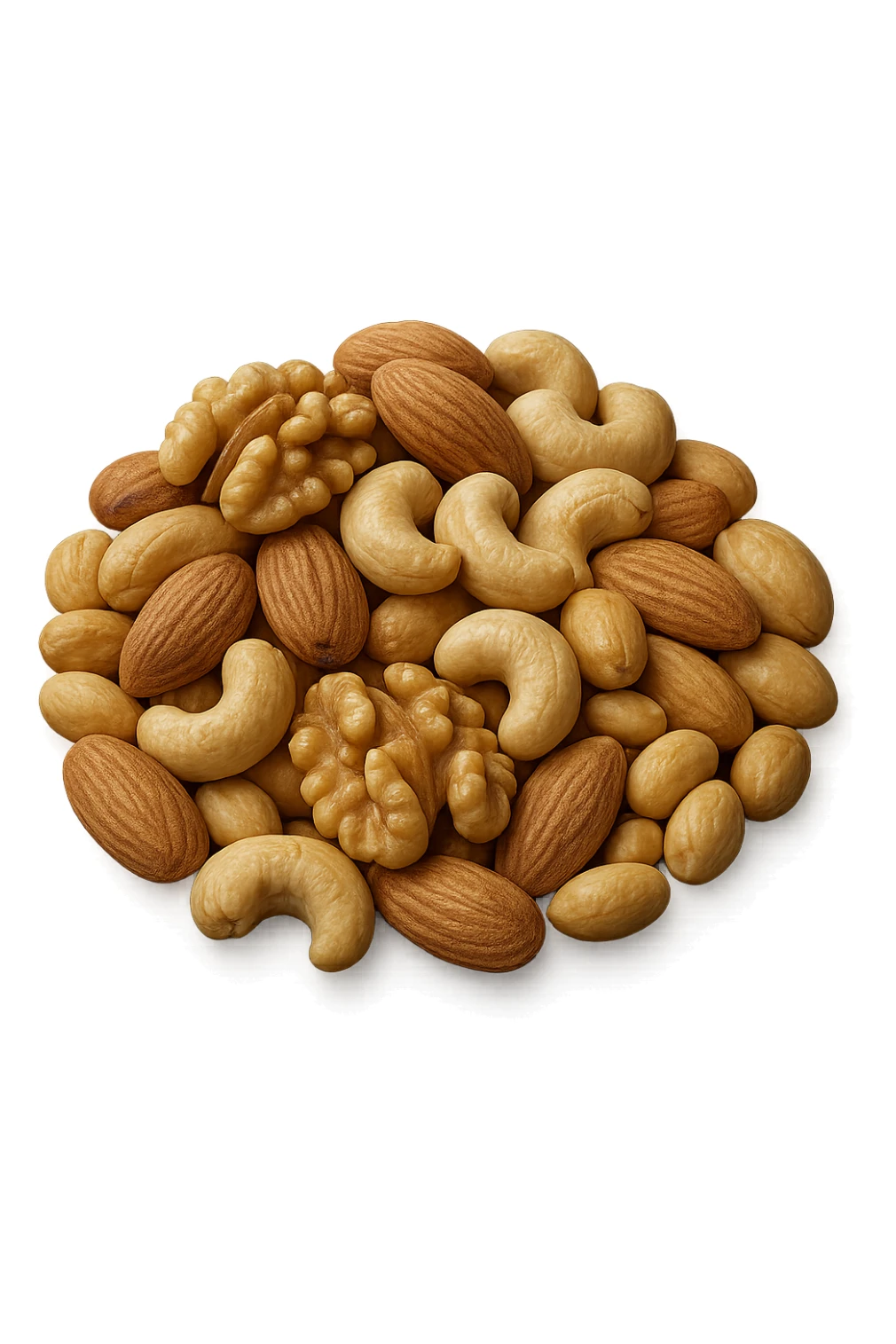 montagna di noci sbucciate, iperrealistici 4k sticker