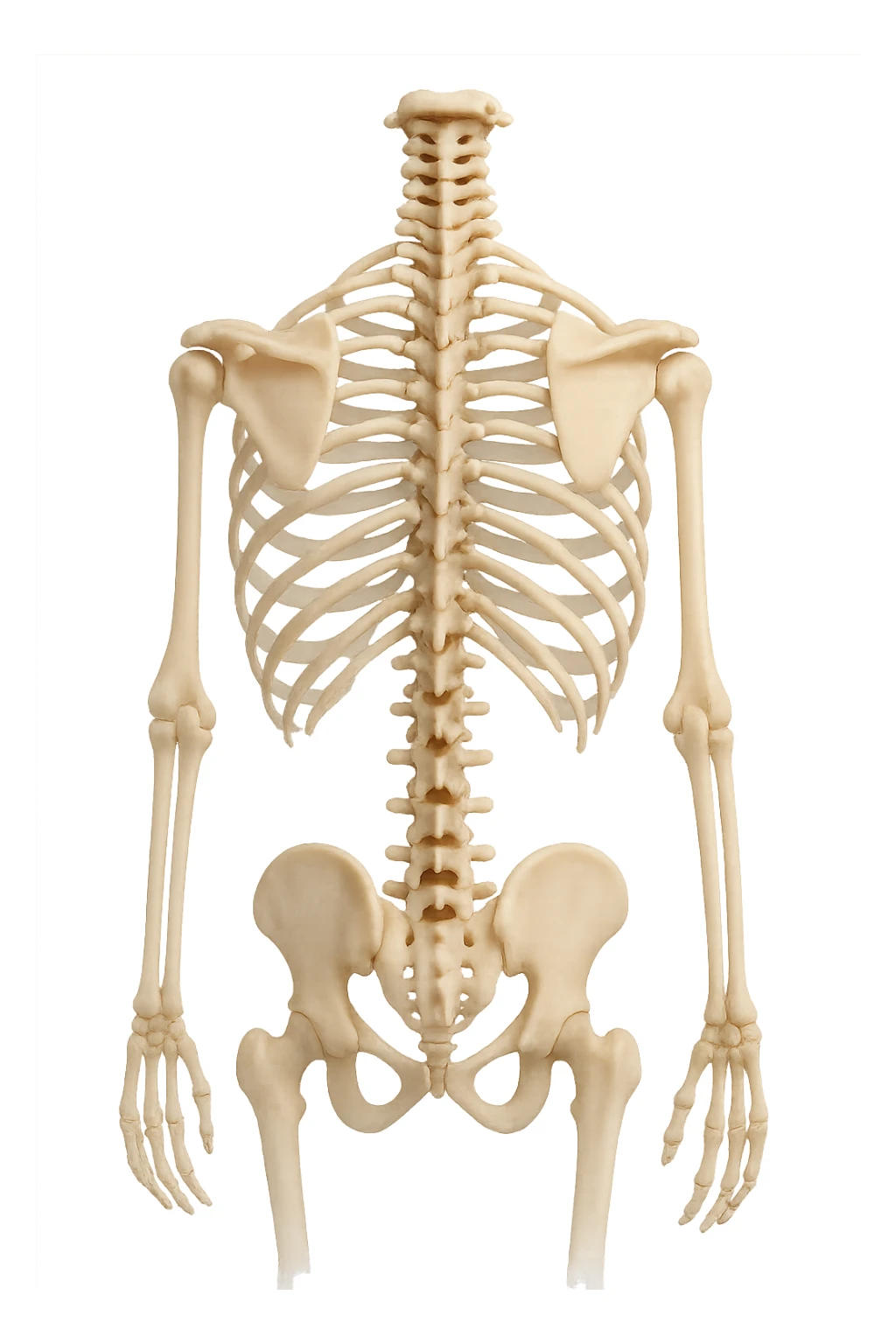 spina dorsale anatomica umana storta, iperrealistico 4k sticker