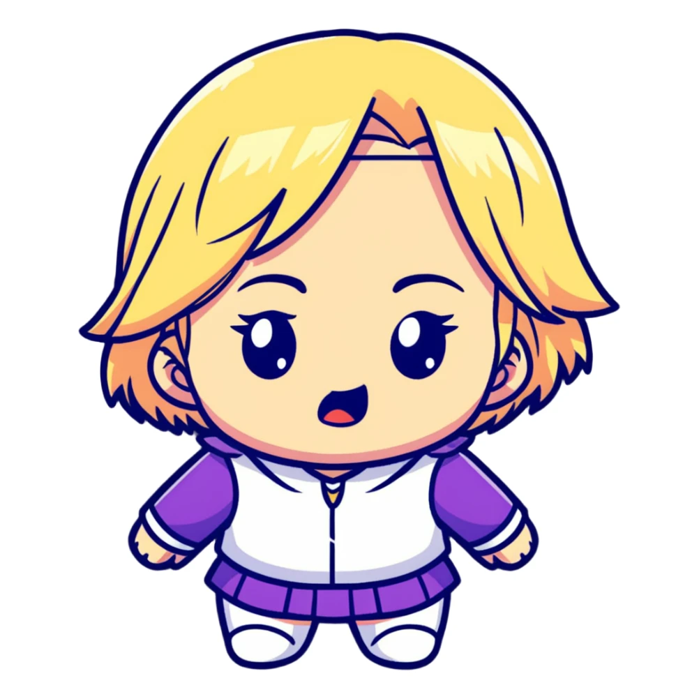 magical heroine chibi emote crying with big tears sticker