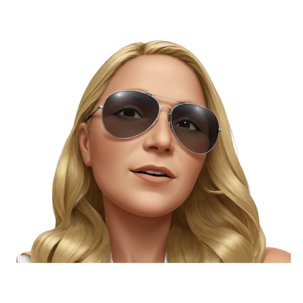blonde girl in sunglasses portrait sticker