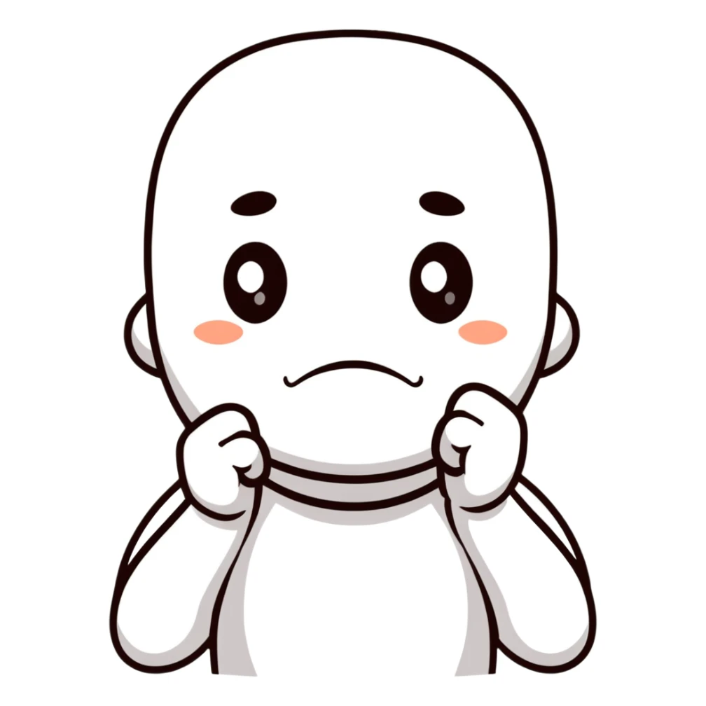 cartoon character with finger over mouth hushing sticker
