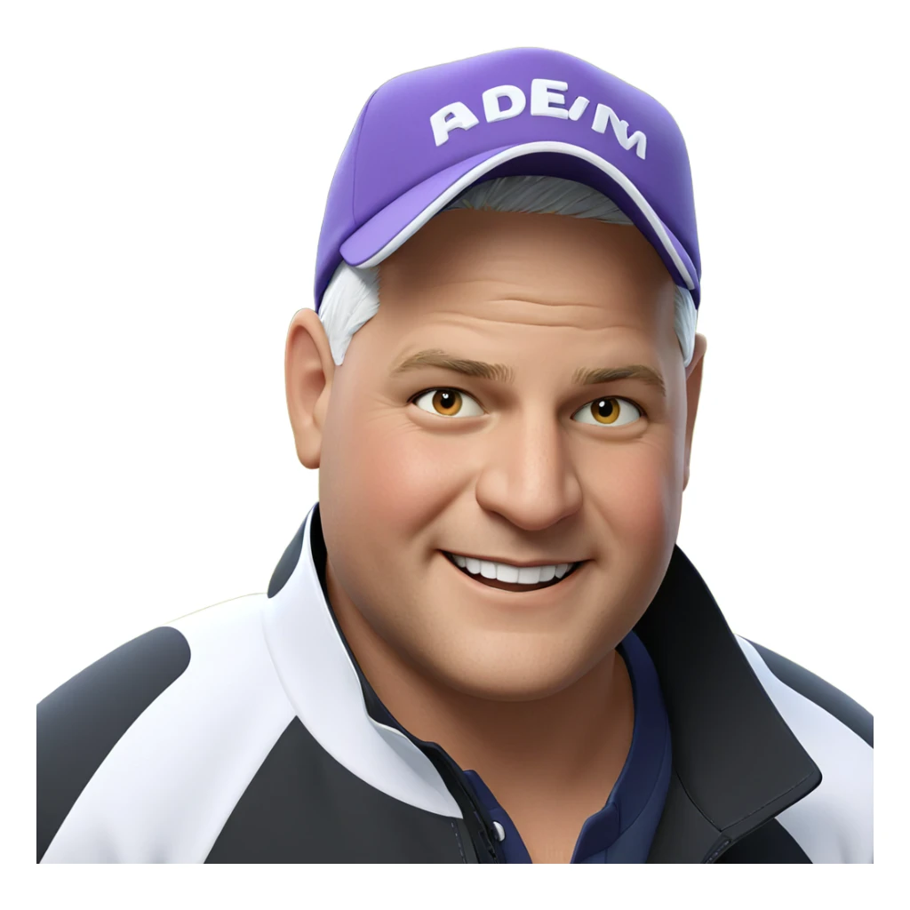 smiling boy in a cap sticker