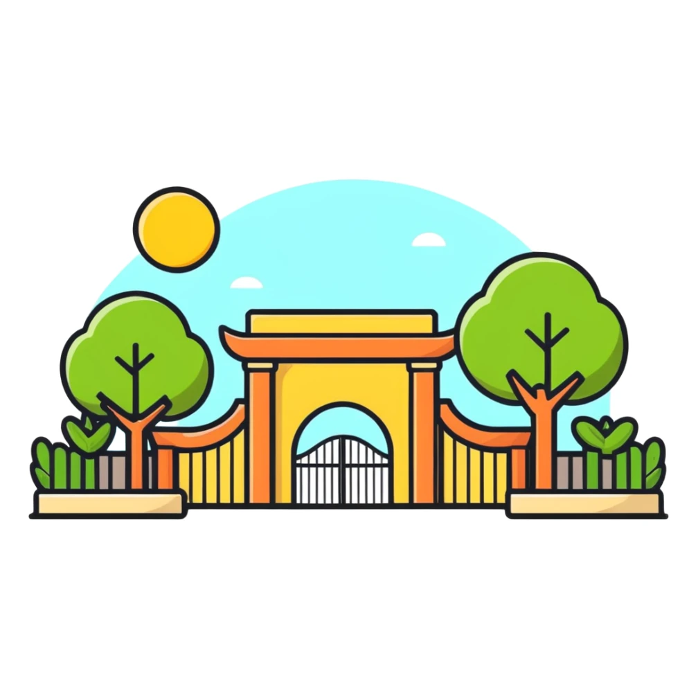 zoo entrance with animals sticker