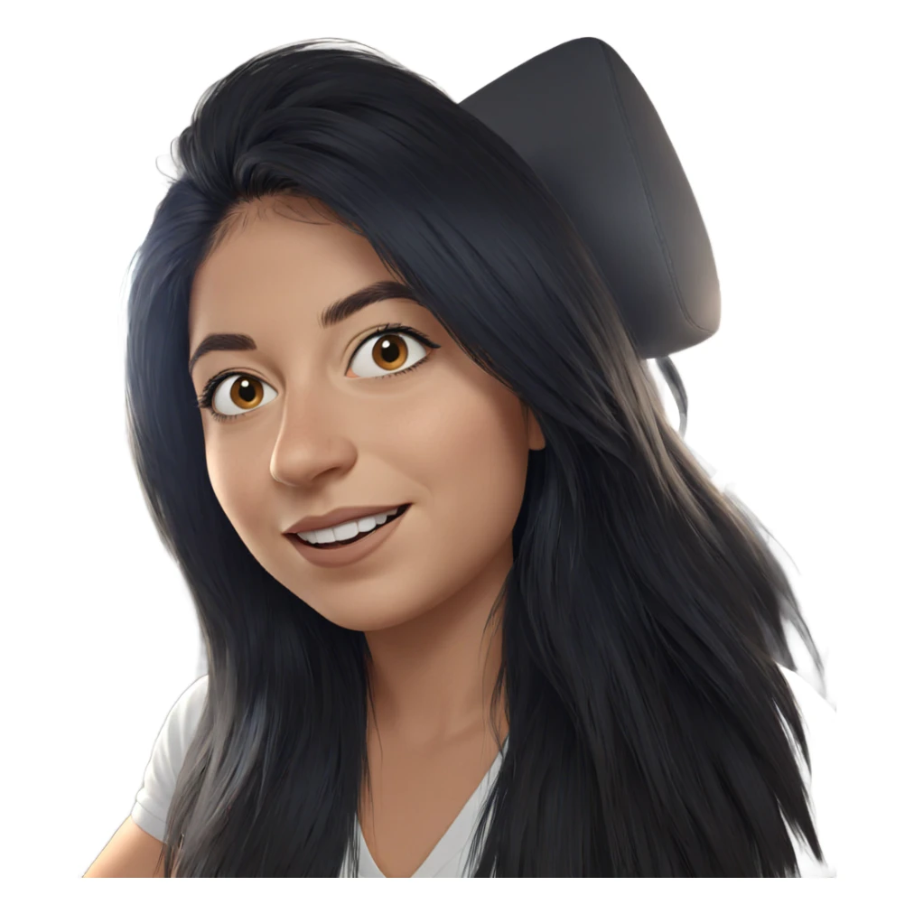 smiling girl in car interior sticker