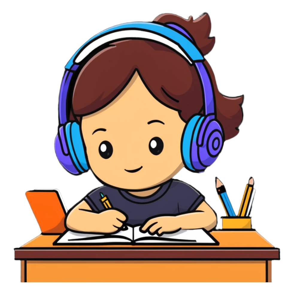 lofi girl studying sticker