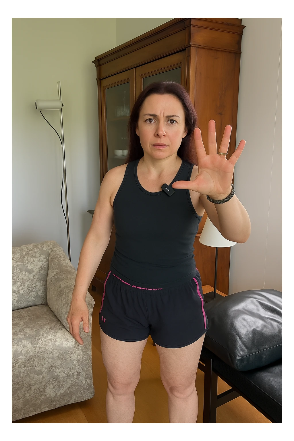 Donna con cellulite sulle cosce sticker