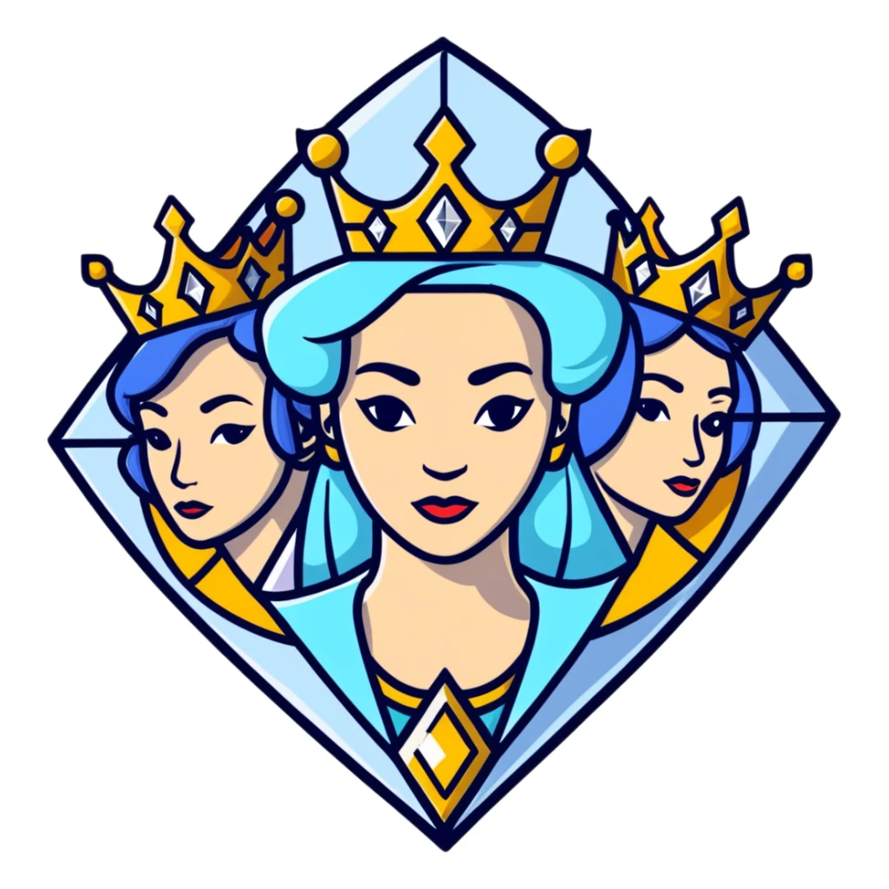 Queen four faces in diamond formation from Bohemian Rhapsody sticker