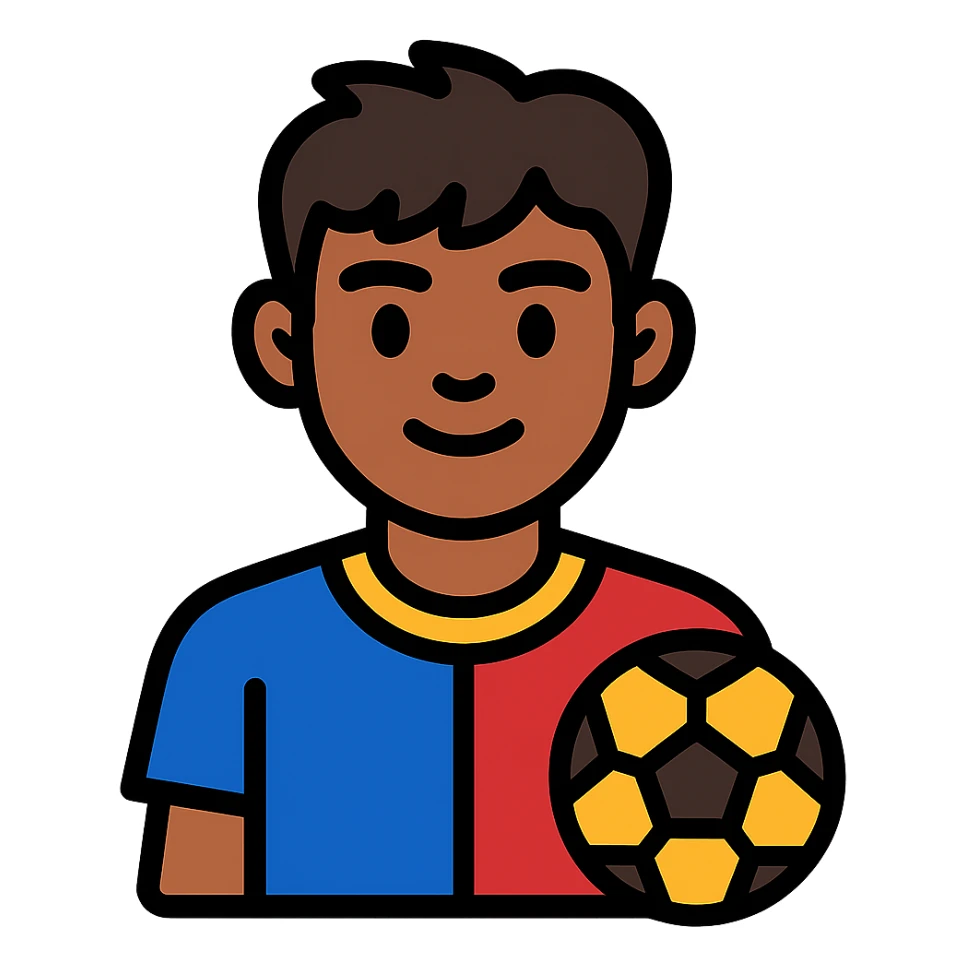 Lamine Yamal in football kit sticker