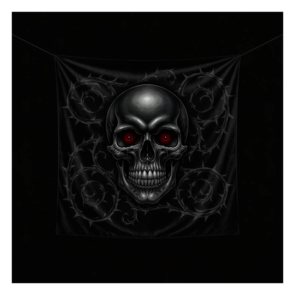 goth banner, no text, no background, minimal, expressive, variation 4 sticker