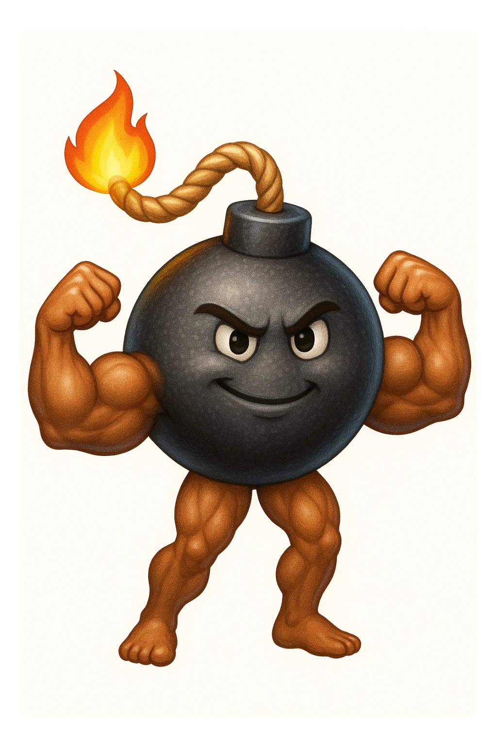 emoji bomba muscolosa stile iphone sticker