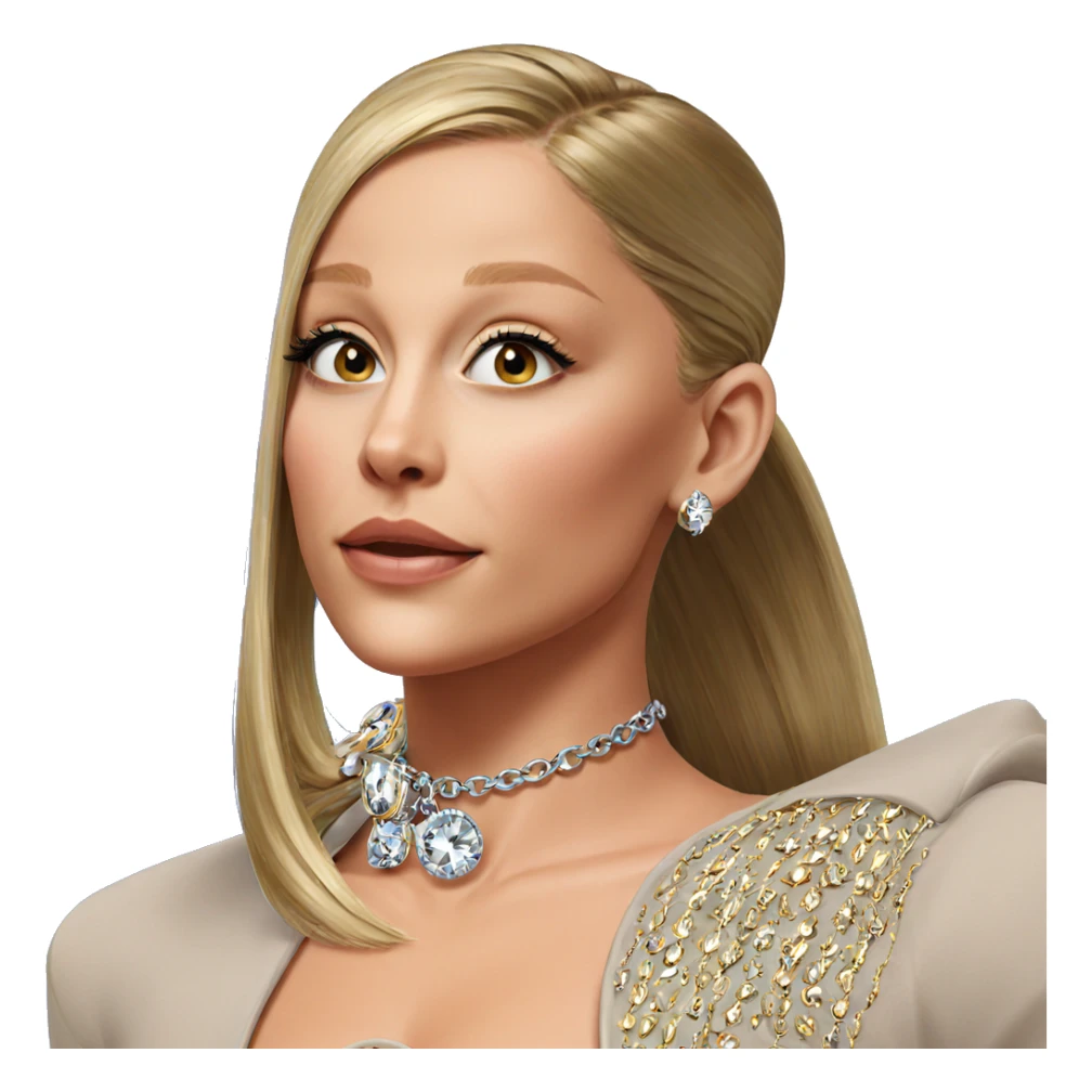 blonde girl with jewelry sticker