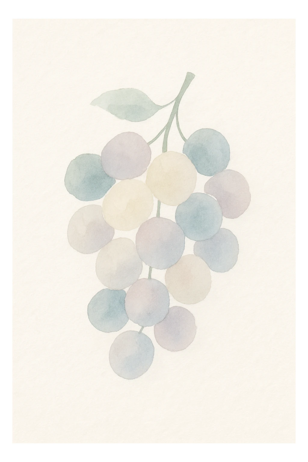 watercolor style bunch of grapes sticker