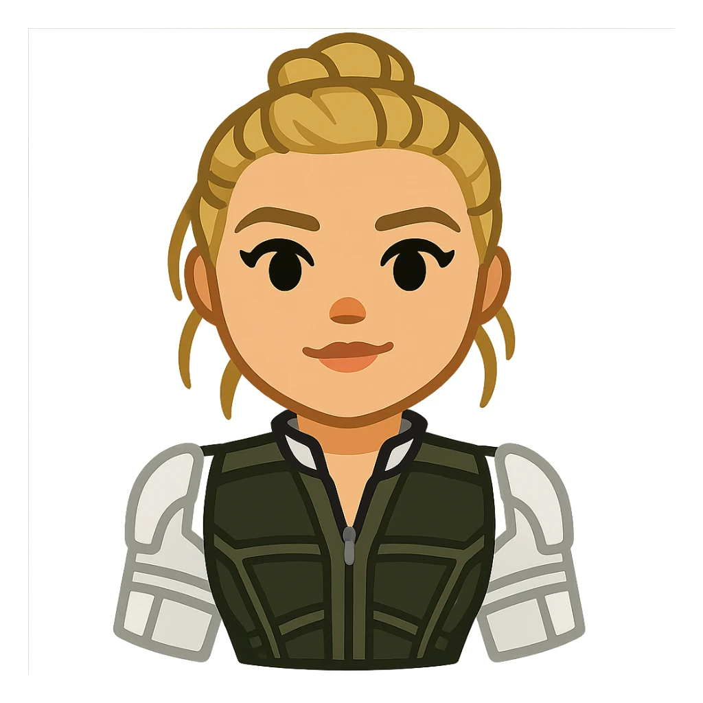 twitter emoji style yelena belova played by florence pugh, marvel superhero sticker