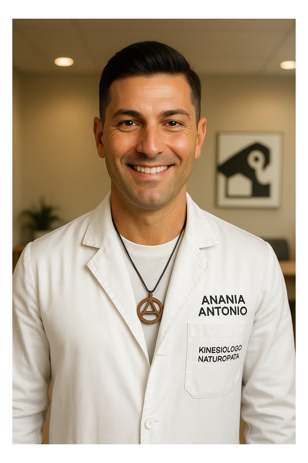 Kinesiologo chiamato Antonio Anania, immagini iperrealistiche sticker