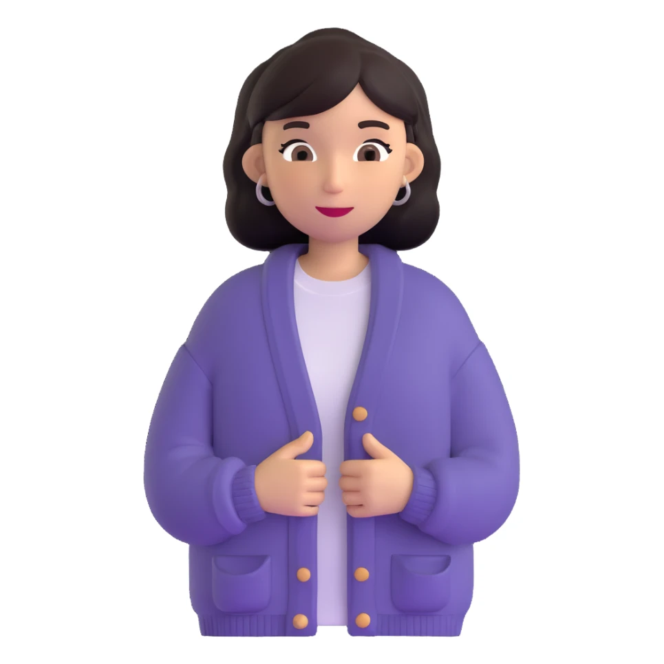 cozy cardigan sweater with indie singer vibe sticker