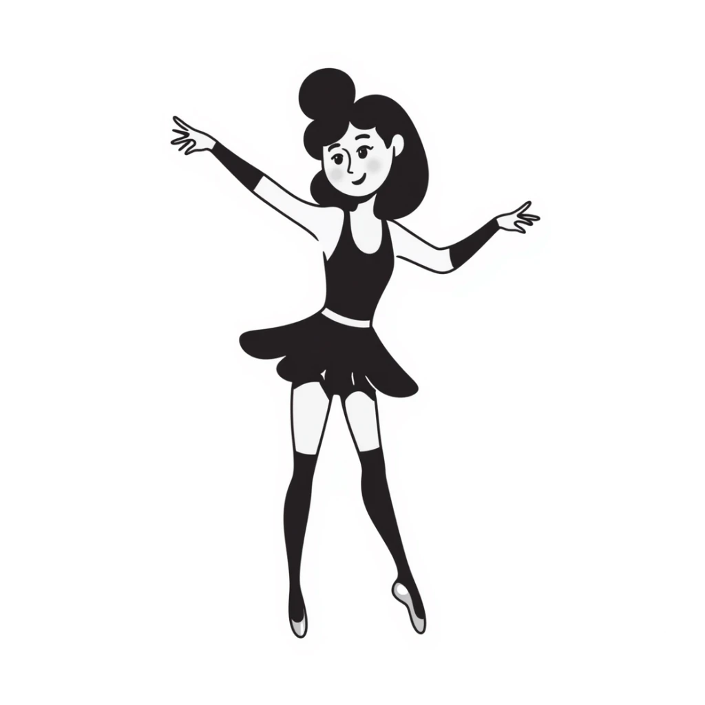 A ballerina dancing in a hip-hop style sticker